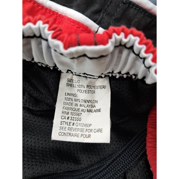 Vintage Y2K Quiksilver Board Shorts Black Red White Mesh Pockets Mens Size L Ear - Picture 8 of 11